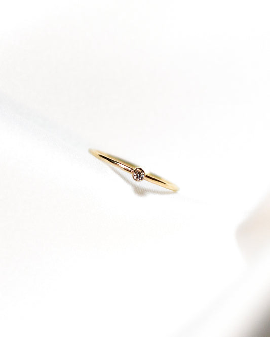 The Chérie Ring - 14k Gold Filled Dainty Solitaire Ring