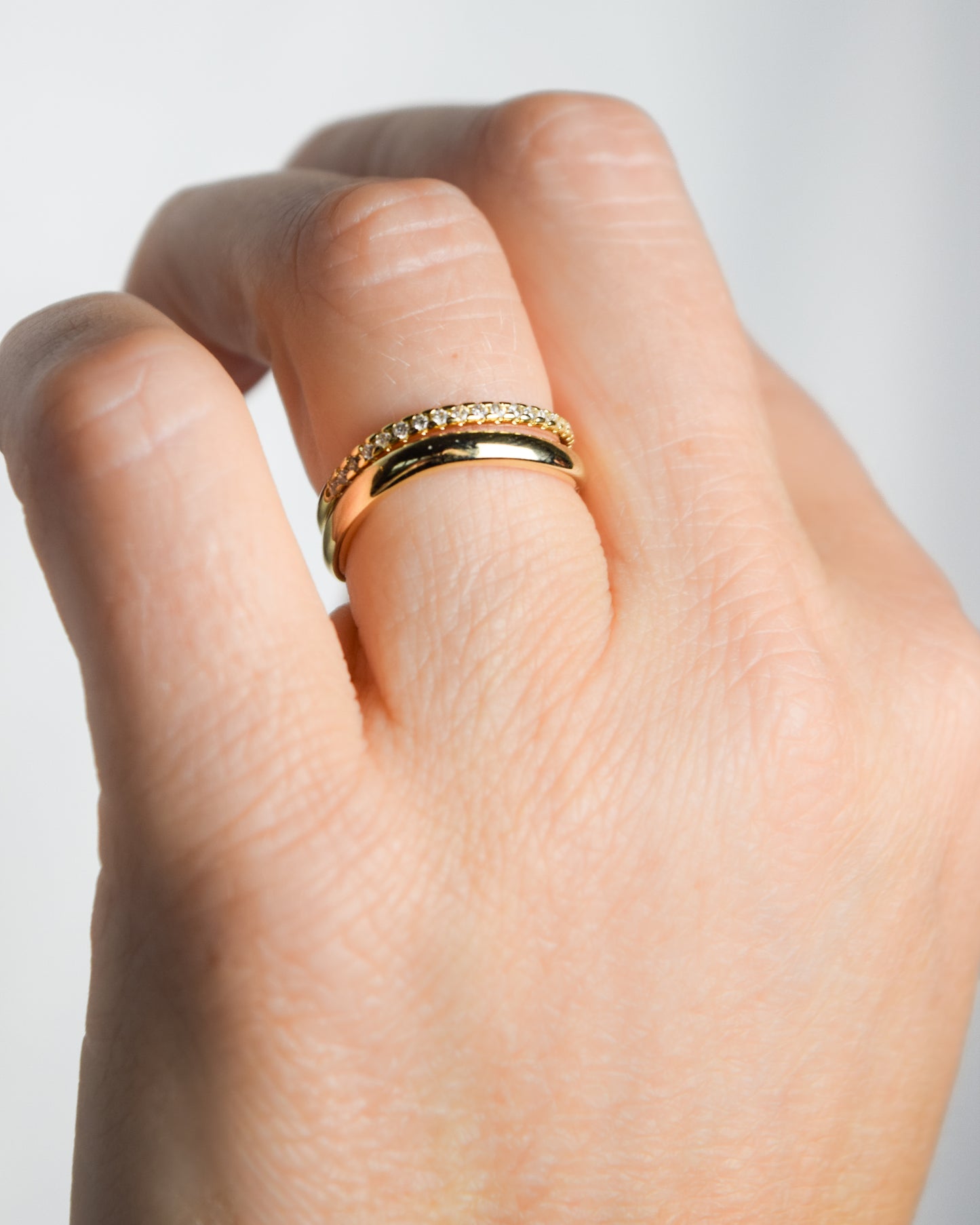 The Duality Ring - 18k Gold-Filled Wave Ring