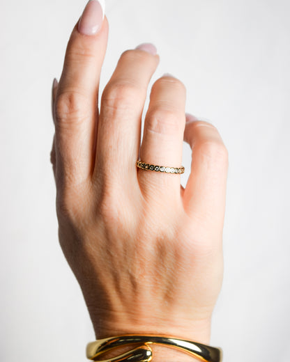 The Muse Ring - 18k Gold-Filled Bezel Eternity Ring