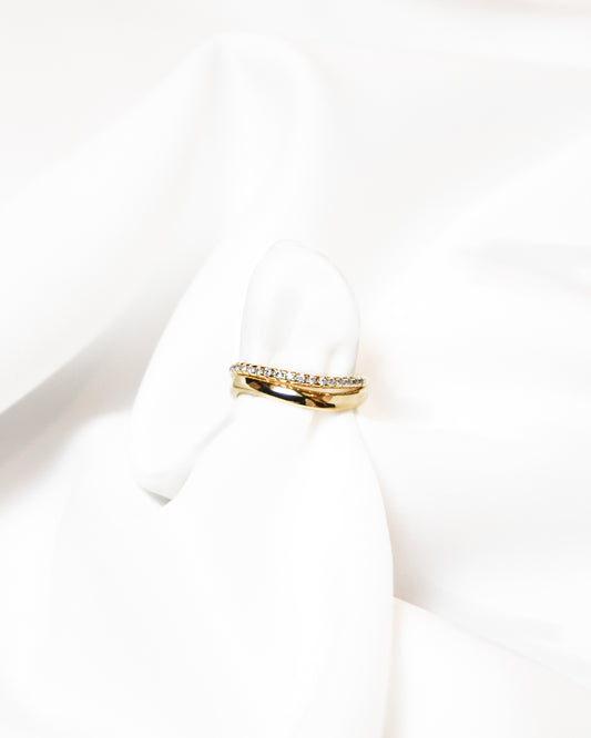 The Duality Ring - 18k Gold Filled Stackable Wave Ring