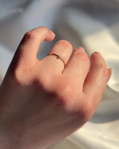 The Chérie Ring - 14k Gold-Filled Solitaire Ring